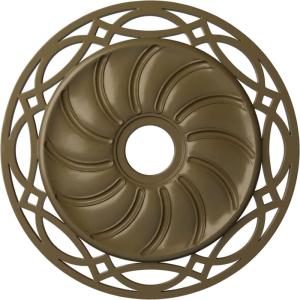 image26 58OD x 4 12ID x 1 38P Loera Ceiling Medallion Fits Canopies up to 6 14Mississippi Mud Flat Finish