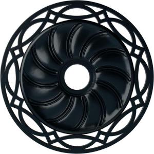 image26 58OD x 4 12ID x 1 38P Loera Ceiling Medallion Fits Canopies up to 6 14Night Shade Flat Finish