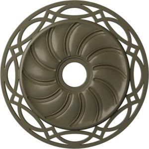 image26 58OD x 4 12ID x 1 38P Loera Ceiling Medallion Fits Canopies up to 6 14Painted Turtle Flat Finish