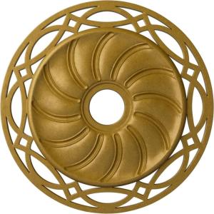 image26 58OD x 4 12ID x 1 38P Loera Ceiling Medallion Fits Canopies up to 6 14Pharaohs Gold Metallic Series