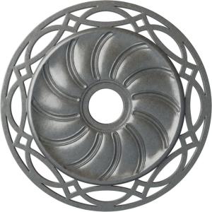 image26 58OD x 4 12ID x 1 38P Loera Ceiling Medallion Fits Canopies up to 6 14Platinum Metallic Series