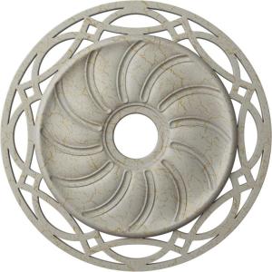 image26 58OD x 4 12ID x 1 38P Loera Ceiling Medallion Fits Canopies up to 6 14Pot of Cream Crackle Flat Finish