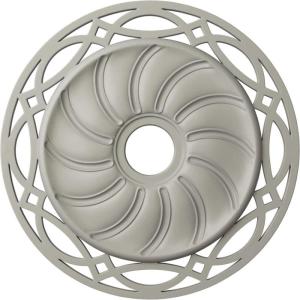image26 58OD x 4 12ID x 1 38P Loera Ceiling Medallion Fits Canopies up to 6 14Pot of Cream Flat Finish