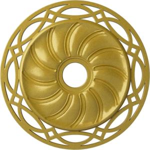 image26 58OD x 4 12ID x 1 38P Loera Ceiling Medallion Fits Canopies up to 6 14Rich Gold Metallic Series