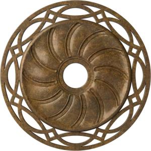 image26 58OD x 4 12ID x 1 38P Loera Ceiling Medallion Fits Canopies up to 6 14Rubbed Bronze Metallic Series