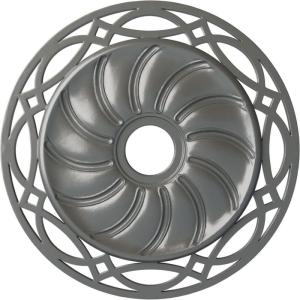 image26 58OD x 4 12ID x 1 38P Loera Ceiling Medallion Fits Canopies up to 6 14Silver Metallic Series