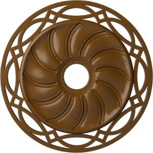 image26 58OD x 4 12ID x 1 38P Loera Ceiling Medallion Fits Canopies up to 6 14Smokey Topaz Flat Finish