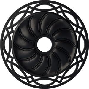 image26 58OD x 4 12ID x 1 38P Loera Ceiling Medallion Fits Canopies up to 6 14Steel Gray Metallic Series