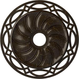 image26 58OD x 4 12ID x 1 38P Loera Ceiling Medallion Fits Canopies up to 6 14Stone Hearth Crackle Flat Finish