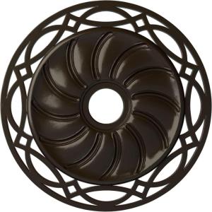 image26 58OD x 4 12ID x 1 38P Loera Ceiling Medallion Fits Canopies up to 6 14Stone Hearth Flat Finish