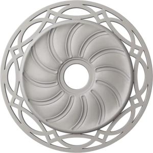 image26 58OD x 4 12ID x 1 38P Loera Ceiling Medallion Fits Canopies up to 6 14Ultra Pure White Flat Finish
