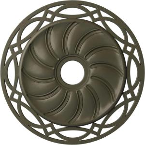 image26 58OD x 4 12ID x 1 38P Loera Ceiling Medallion Fits Canopies up to 6 14Witch Hazel Flat Finish