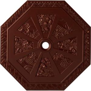 image29 18OD x 2 14ID x 1 18P Spring Octagonal Ceiling Medallion Fits Canopies up to 3Antique Copper Metallic Series