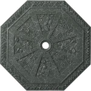 image29 18OD x 2 14ID x 1 18P Spring Octagonal Ceiling Medallion Fits Canopies up to 3Athenian Green Crackle Flat Finish