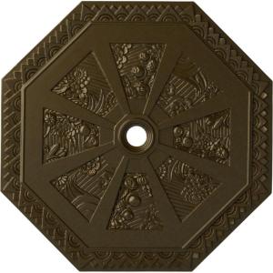 image29 18OD x 2 14ID x 1 18P Spring Octagonal Ceiling Medallion Fits Canopies up to 3Brass Metallic Series