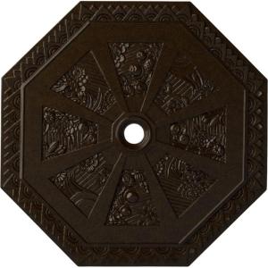 image29 18OD x 2 14ID x 1 18P Spring Octagonal Ceiling Medallion Fits Canopies up to 3Bronze Metallic Series