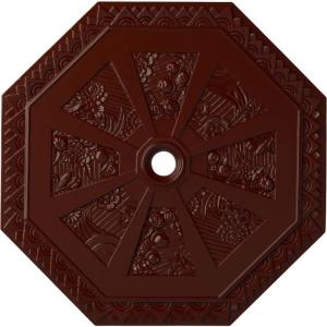 image29 18OD x 2 14ID x 1 18P Spring Octagonal Ceiling Medallion Fits Canopies up to 3Brushed Mahogany Flat Finish