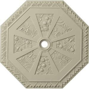 image29 18OD x 2 14ID x 1 18P Spring Octagonal Ceiling Medallion Fits Canopies up to 3Clear Yellow Flat Finish