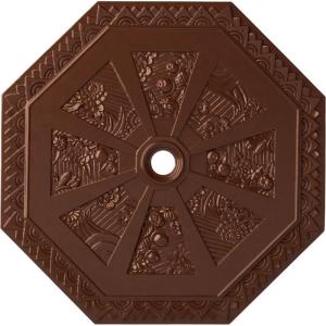 image29 18OD x 2 14ID x 1 18P Spring Octagonal Ceiling Medallion Fits Canopies up to 3Copper Penny Metallic Series