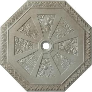 image29 18OD x 2 14ID x 1 18P Spring Octagonal Ceiling Medallion Fits Canopies up to 3Flash Gold Metallic Series