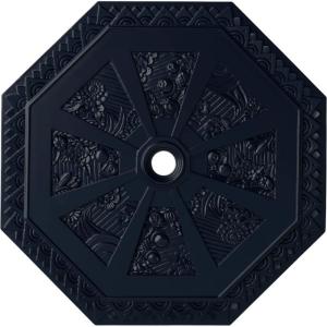 image29 18OD x 2 14ID x 1 18P Spring Octagonal Ceiling Medallion Fits Canopies up to 3Midnight Dream Flat Finish