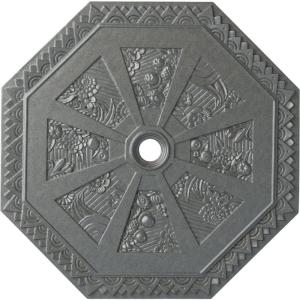 image29 18OD x 2 14ID x 1 18P Spring Octagonal Ceiling Medallion Fits Canopies up to 3Platinum Metallic Series
