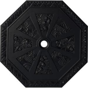 image29 18OD x 2 14ID x 1 18P Spring Octagonal Ceiling Medallion Fits Canopies up to 3Steel Gray Metallic Series