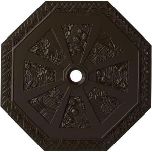 image29 18OD x 2 14ID x 1 18P Spring Octagonal Ceiling Medallion Fits Canopies up to 3Stone Hearth Flat Finish