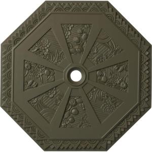 image29 18OD x 2 14ID x 1 18P Spring Octagonal Ceiling Medallion Fits Canopies up to 3Witch Hazel Flat Finish