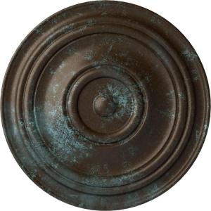 image31 12OD x 2 12P Traditional Ceiling Medallion Fits Canopies up to 8 14HandPainted Bronze Blue Patina