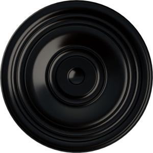 image31 12OD x 2 12P Traditional Ceiling Medallion Fits Canopies up to 8 14HandPainted Jet Black