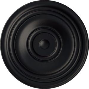 image31 12OD x 2 12P Traditional Ceiling Medallion Fits Canopies up to 8 14HandPainted Steel Gray