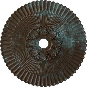 image36 14OD x 1 78P Melonie Ceiling Medallion Fits Canopies up to 6 14HandPainted Bronze Blue Patina