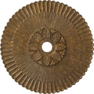 image36 14OD x 1 78P Melonie Ceiling Medallion Fits Canopies up to 6 14HandPainted Rubbed Bronze