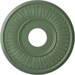imageEkena Millwork CM15BEGLS 15 34OD X 3 78ID X 34P Berkshire Ceiling Medallion Fits Canopies Up to 7 GoldHandPainted Athenian Green