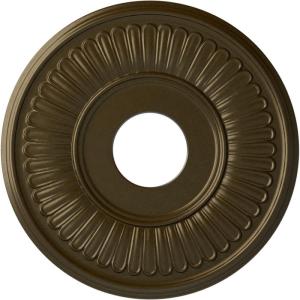 imageEkena Millwork CM15BEGLS 15 34OD X 3 78ID X 34P Berkshire Ceiling Medallion Fits Canopies Up to 7 GoldHandPainted Brass